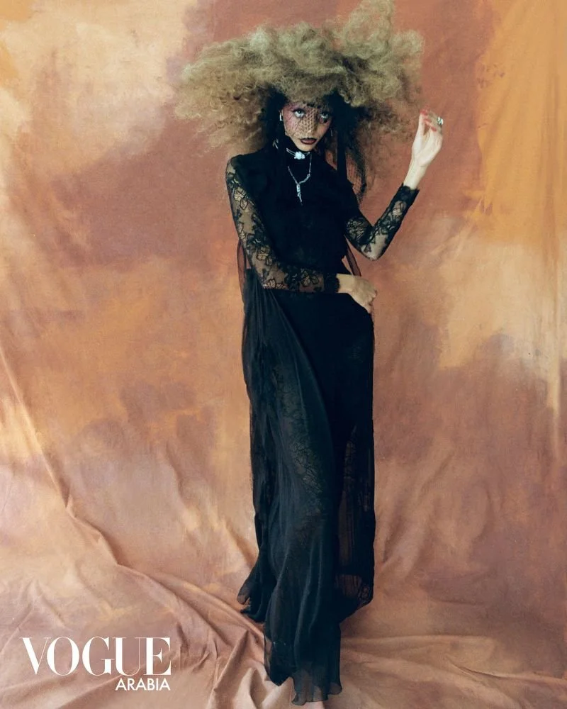 Shahd Rezkana in Frills by Omar Macchiavelli in Vogue Arabia